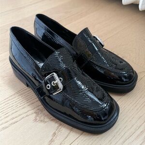 L'INTERVALLE Black Patent Leather Loafers